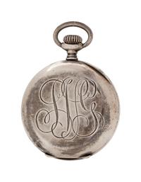 A Sterling Silver Open Face Pendant Watch, Spaulding & Co.,