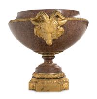 A Neoclassical Style Gilt Bronze Mounted Granite Urn