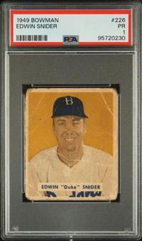 A 1949 Bowman Duke Snider Rookie Baseball Card No. 226 (PSA 1)