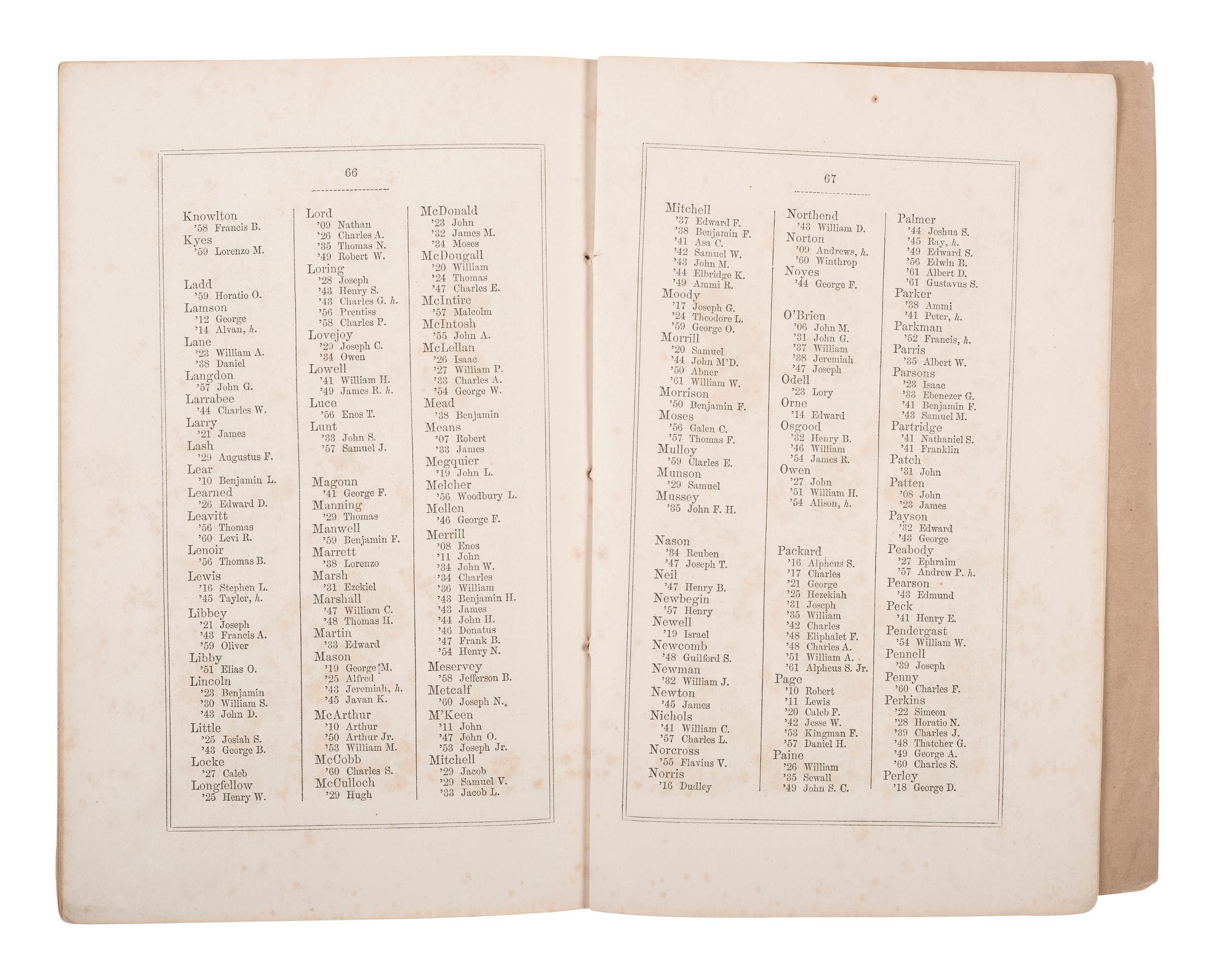 [CHAMBERLAIN, Joshua L.] Chamberlain's inscribed copy of Fables de La Fontaine, plus.