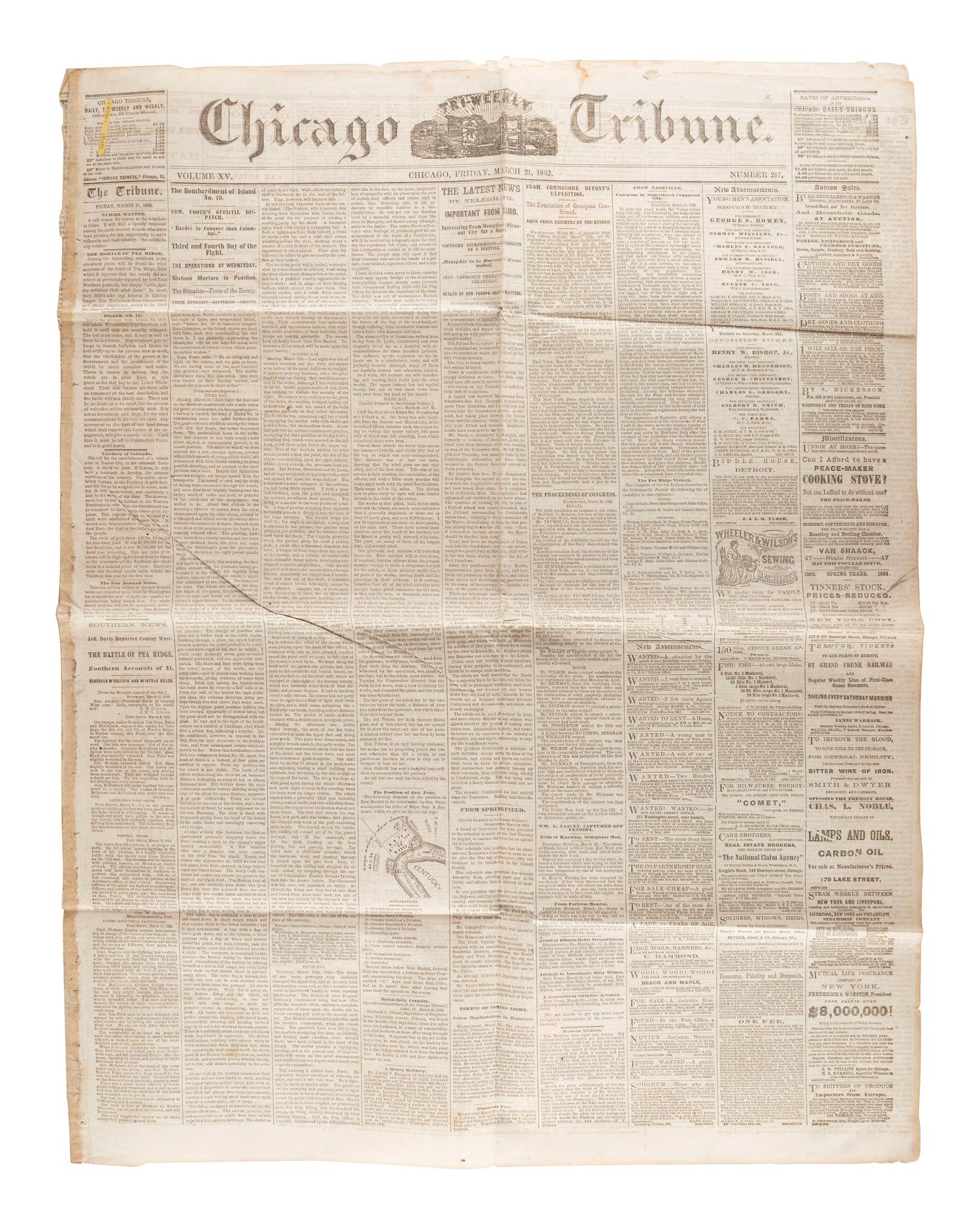 [CIVIL WAR]. A group of Civil War-era newspapers, comprising: