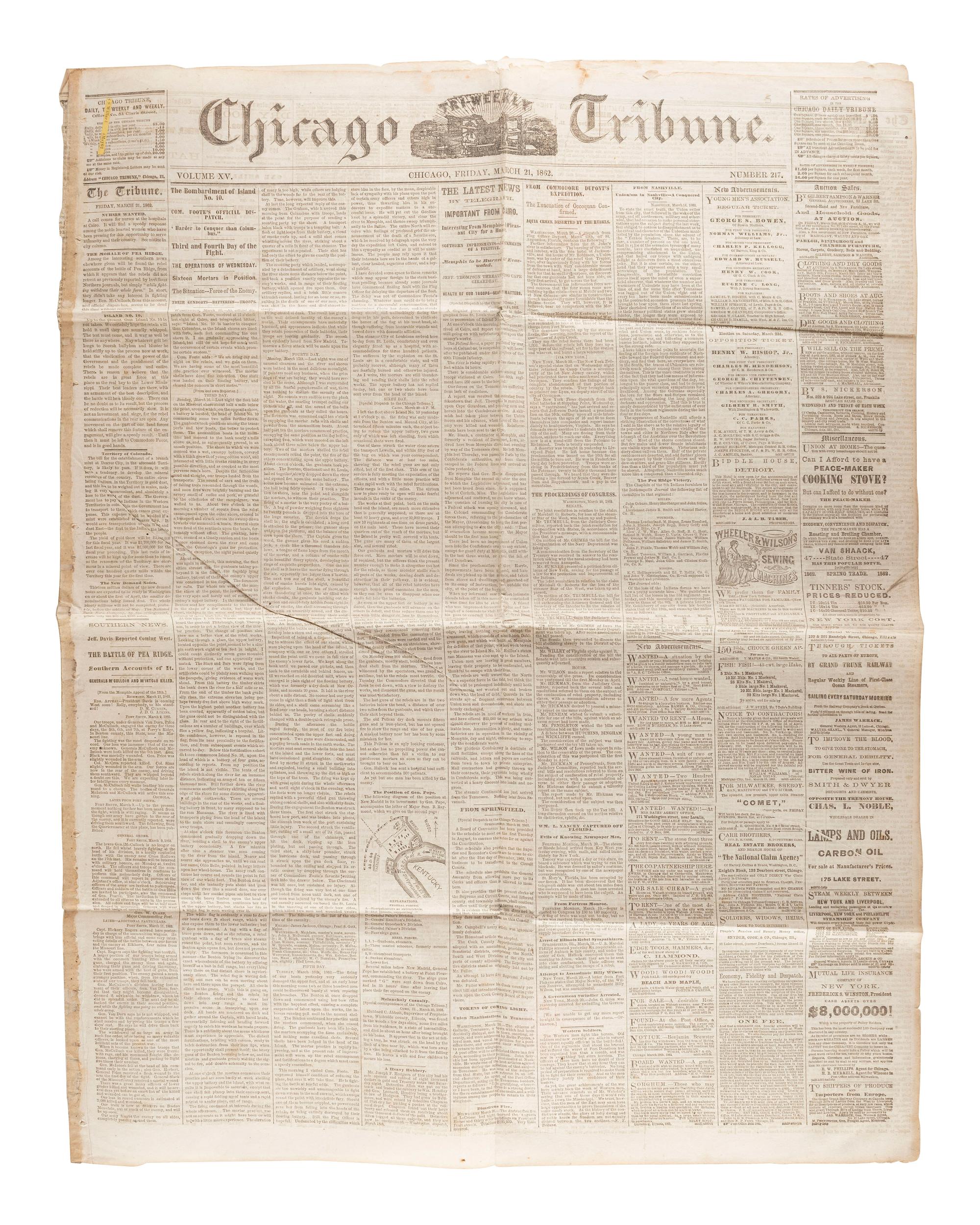 [CIVIL WAR]. A group of Civil War-era newspapers, comprising:
