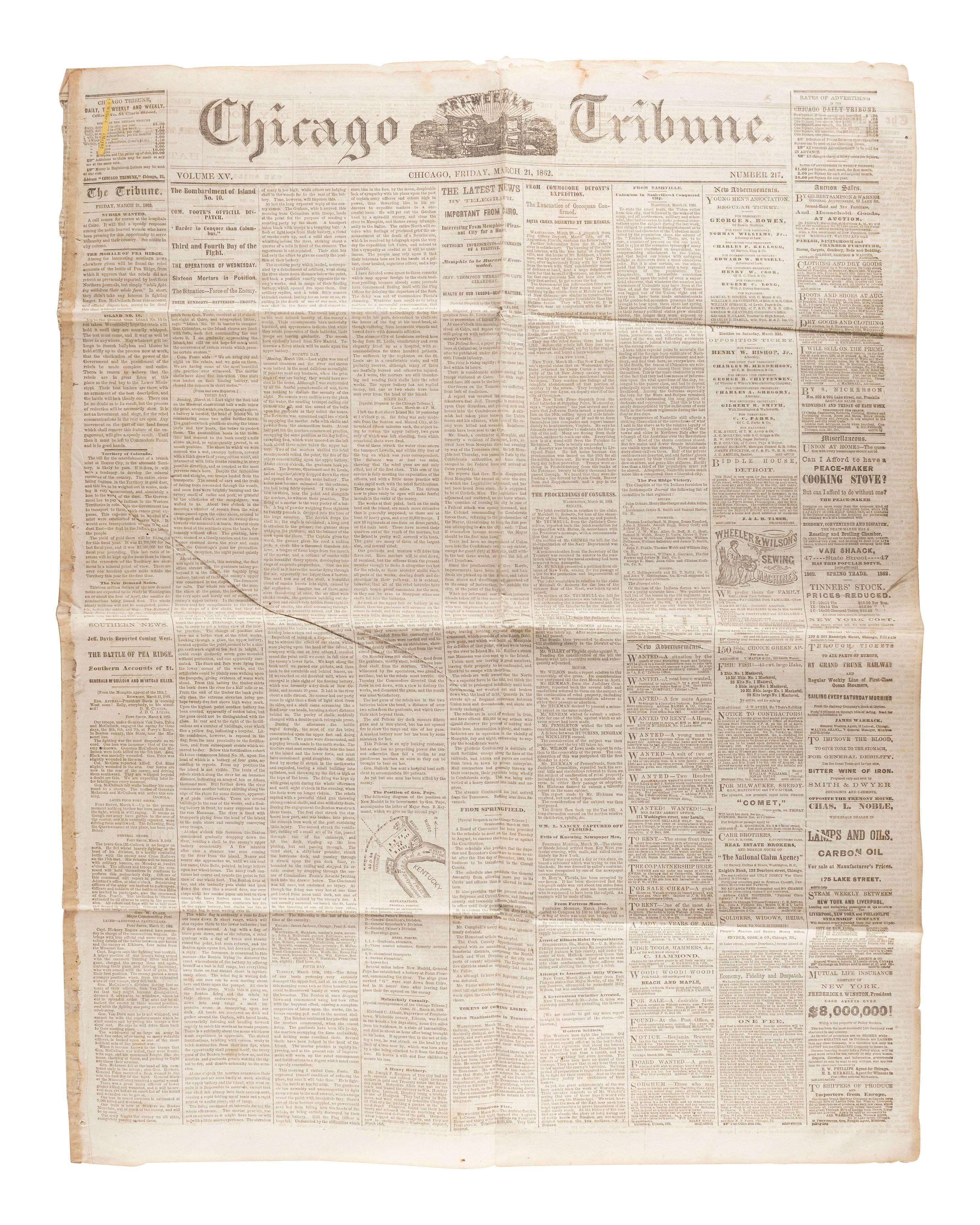 [CIVIL WAR]. A group of Civil War-era newspapers, comprising: