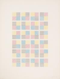 Serial System Using Lines and Color (set of five screenprints with cover sheet)