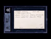 A Roger Maris Single Signed Autograph Index Card (Beckett Authentication Services Encapsulated),