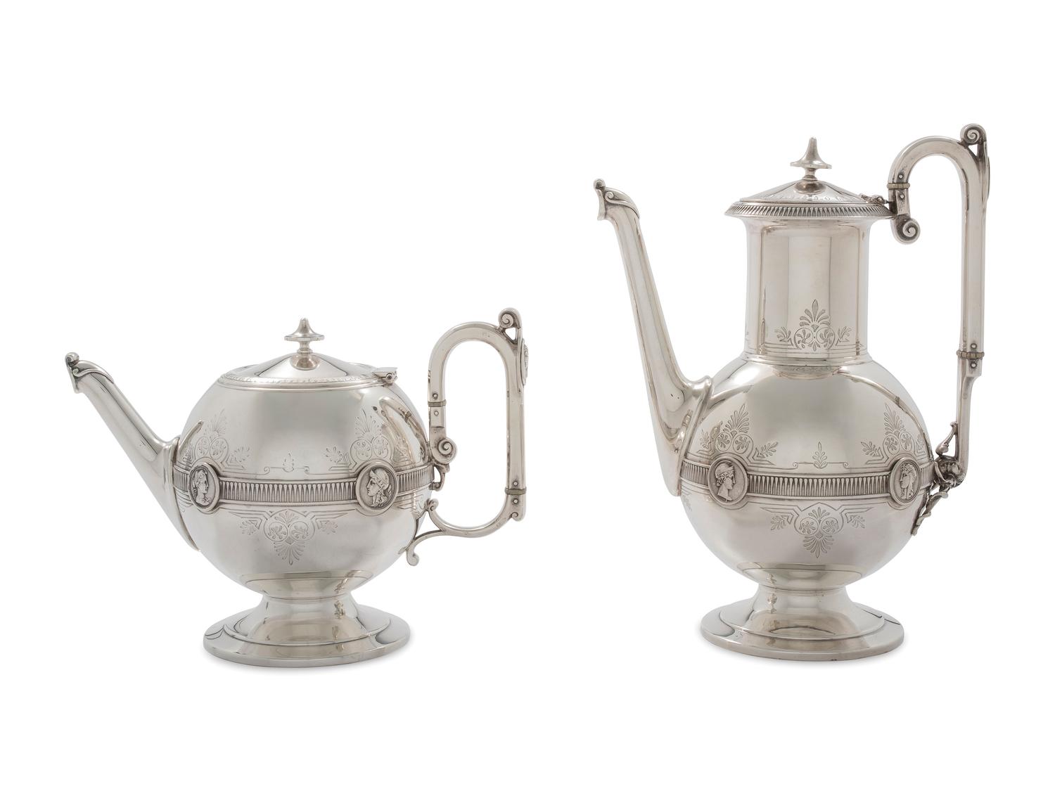 An American Silver Five-Piece Tea and Coffee Service