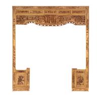 A Chinese Carved Softwood Door Frame