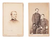 [CIVIL WAR - CAVALRY]. BRADY, Mathew (1822-1896), photographer. A group of 2 CDVs of General Wesley Merritt. Washington, DC.