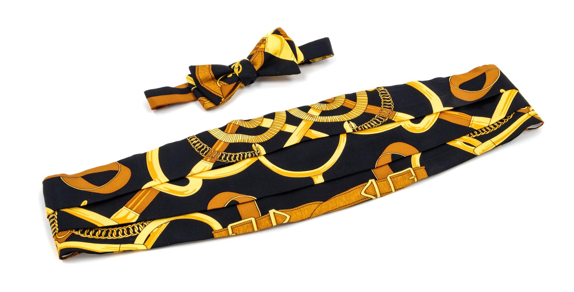 Hermès Cummerbund and Bow Tie