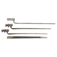 Lot of Three Civil War Import Socket Bayonets Including: British P1853 and Austrian M1838