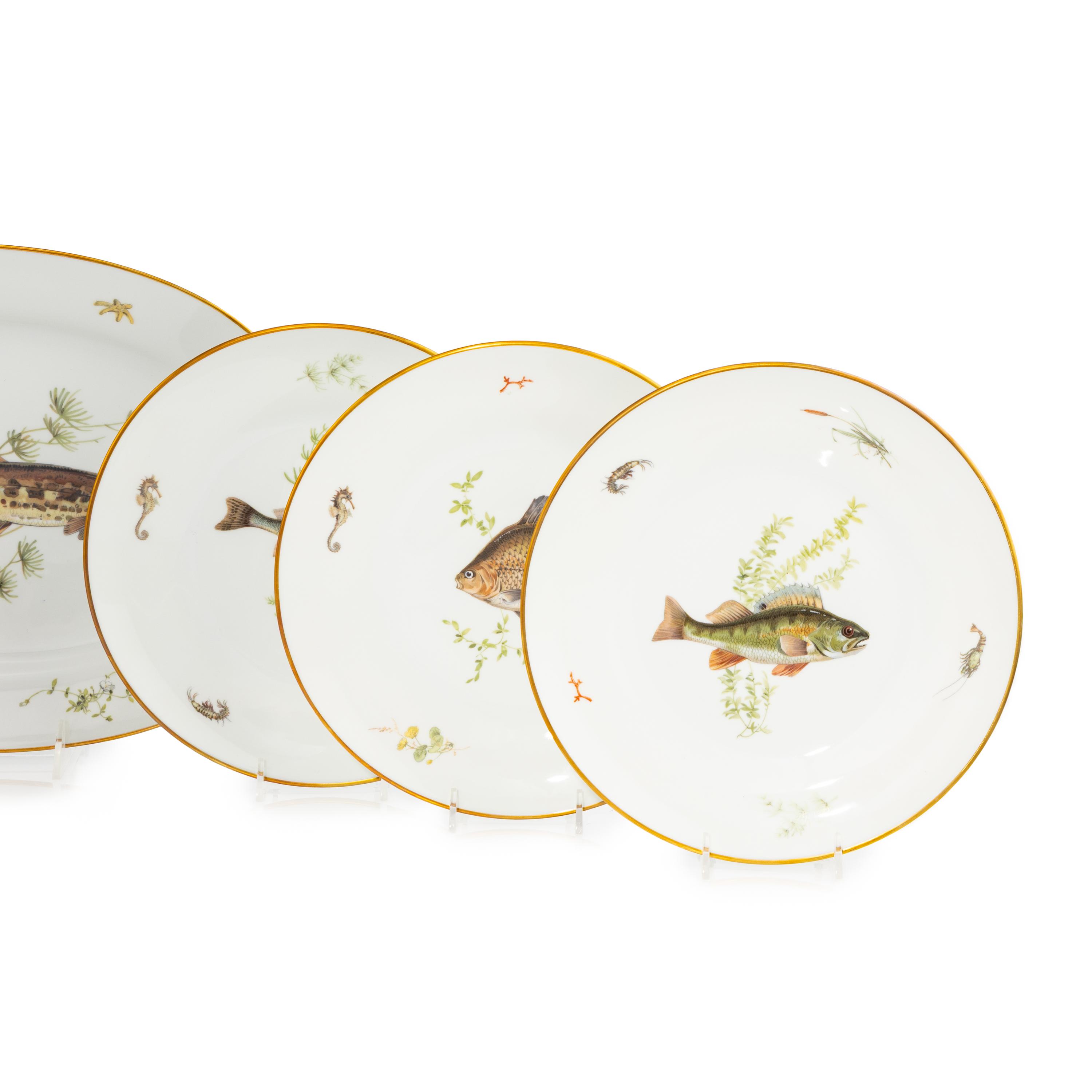A Richard Ginori Porcelain Fish Service