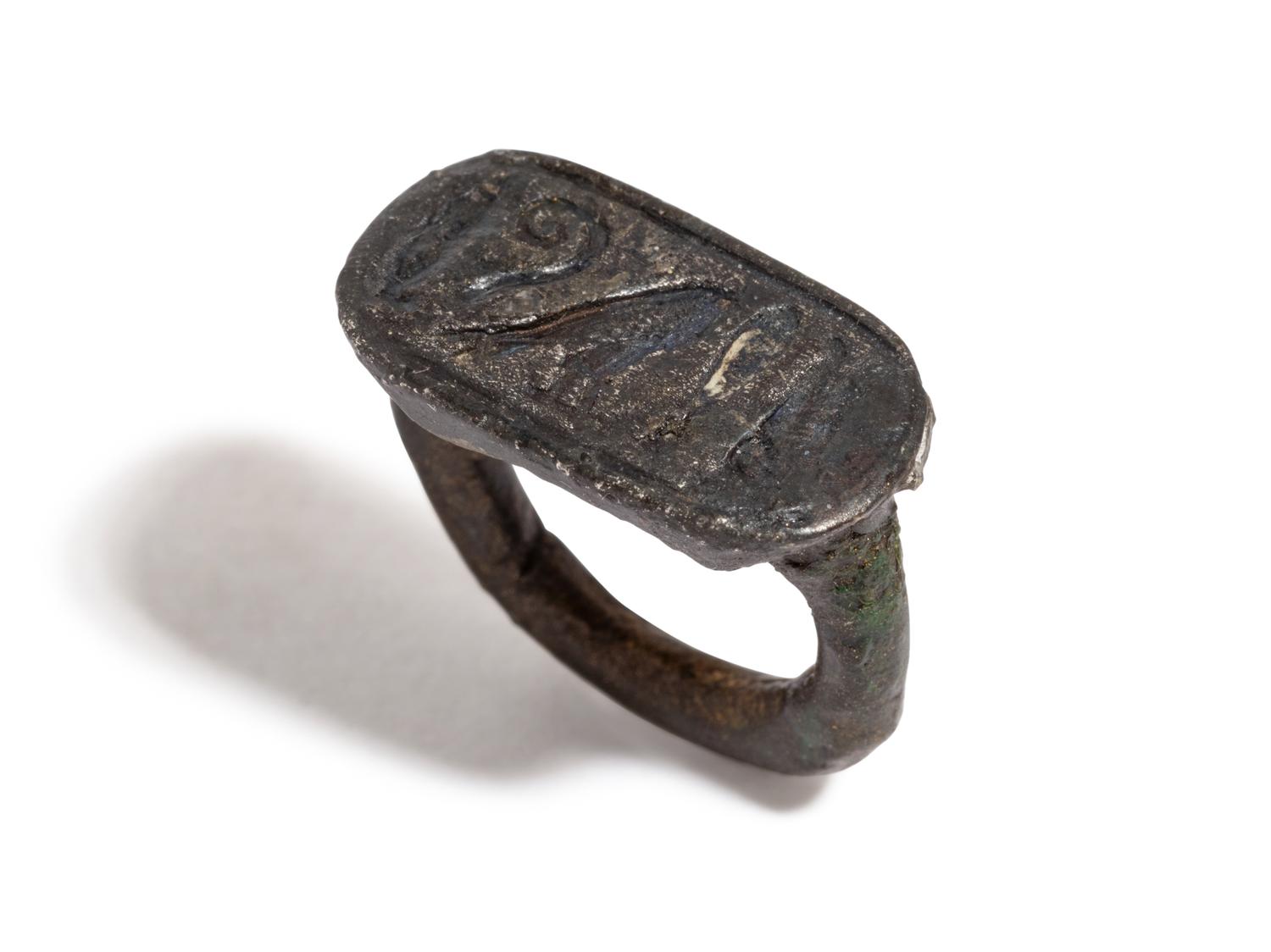 An Egyptian Bronze Stirrup Ring