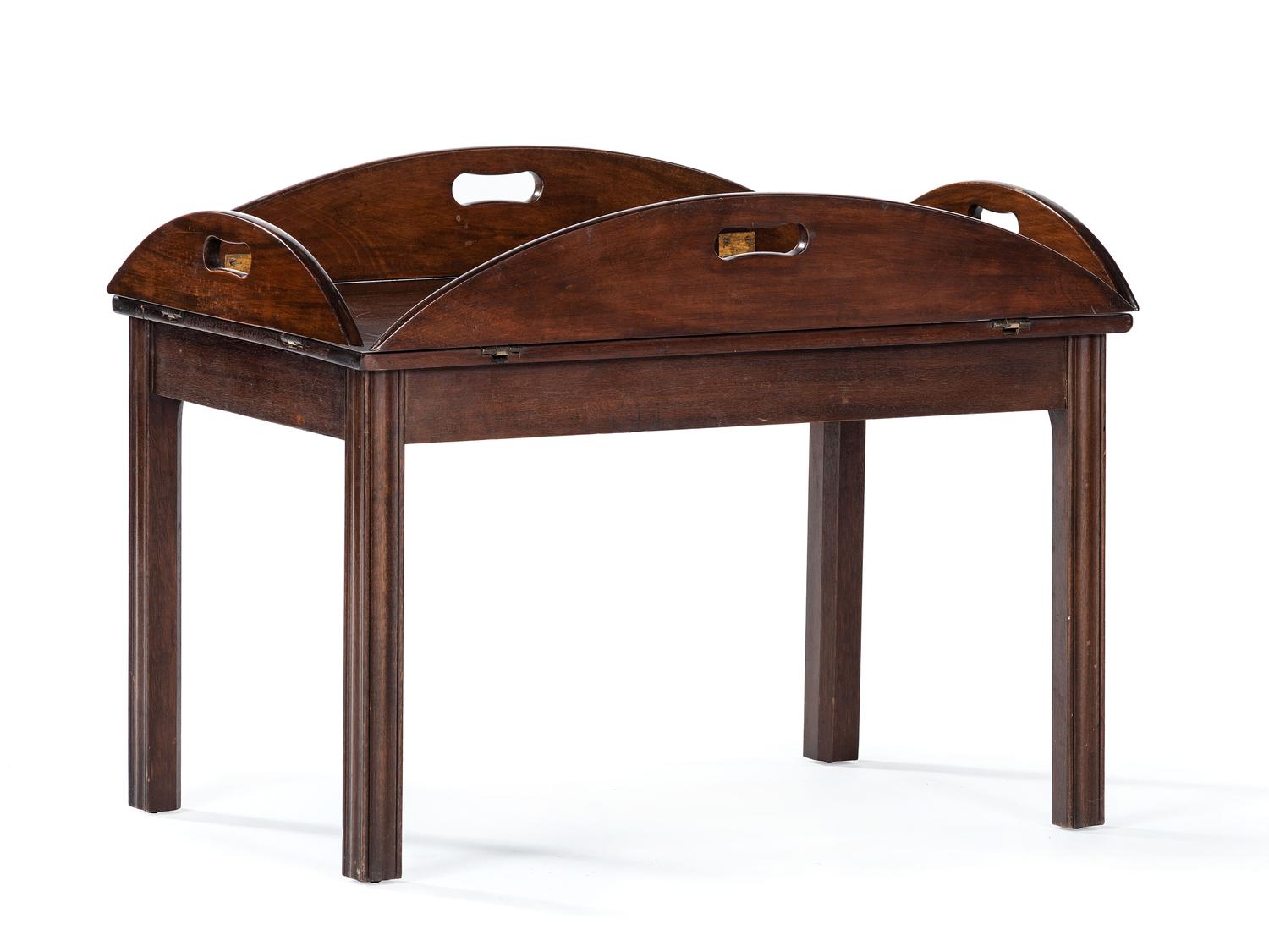 A Mahogany Hinged Butler's Tray Table
