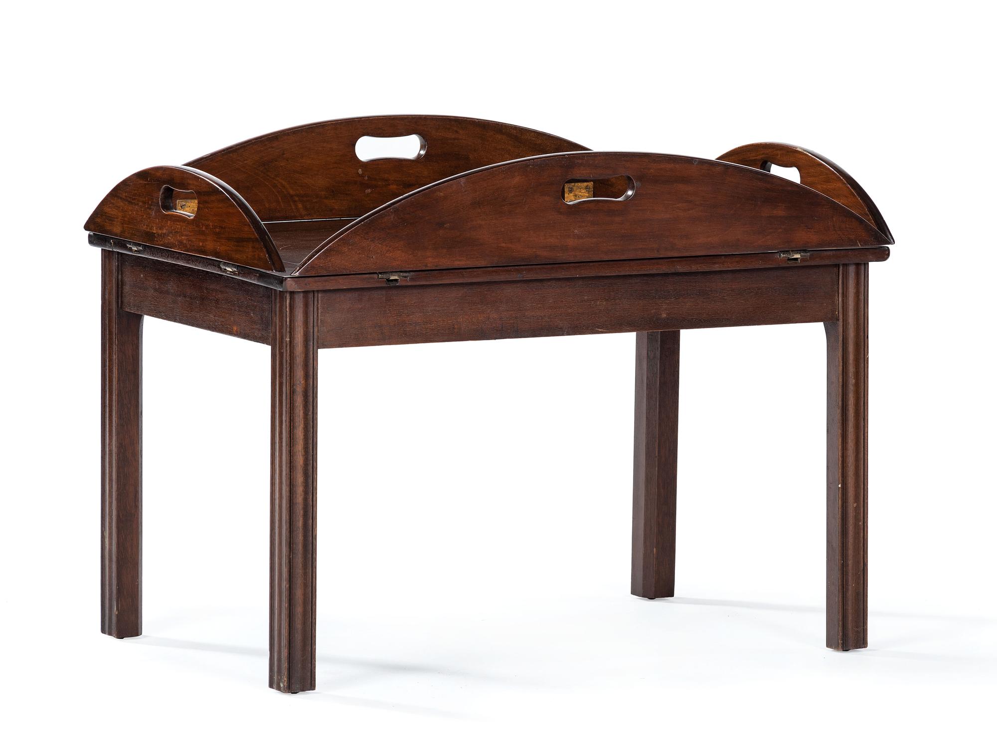 A Mahogany Hinged Butler's Tray Table