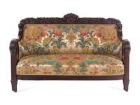 A Karpen Carved Mahogany Sofa