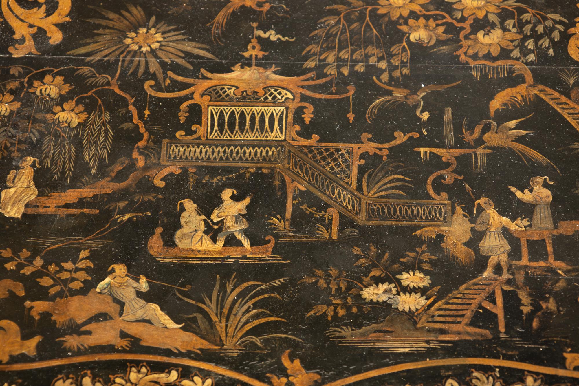 A North European Chinoiserie Decorated Work Table