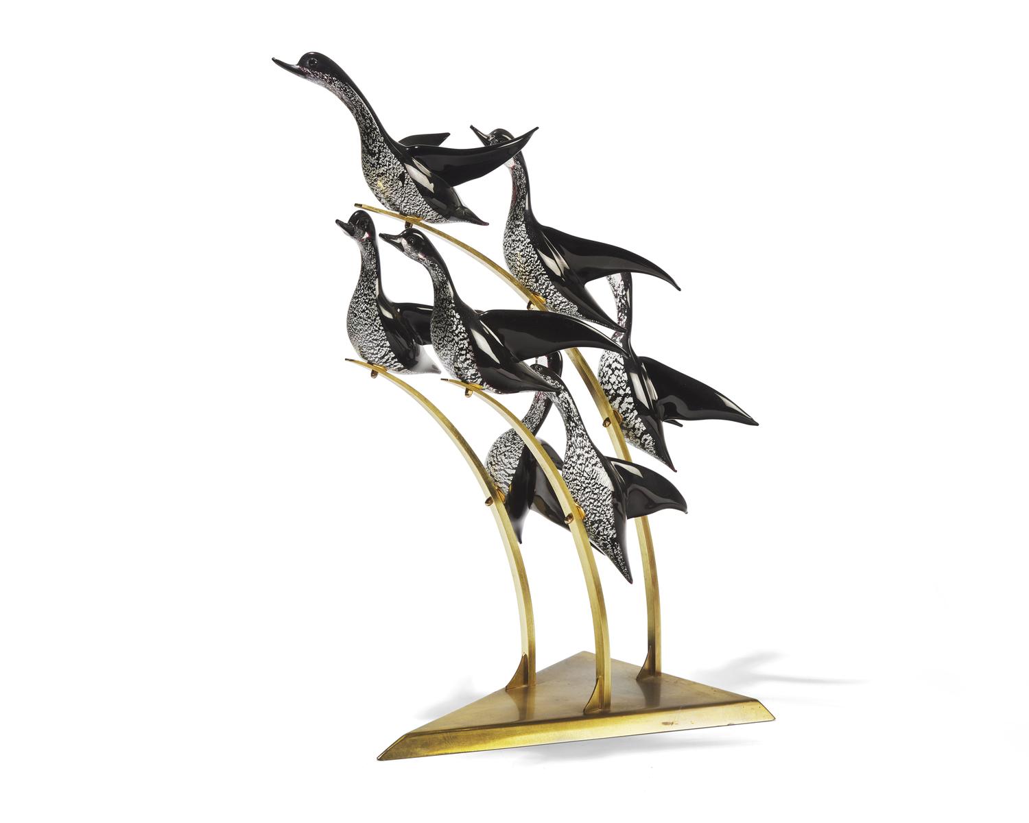 Murano Glass Flying bird sculpture