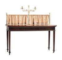 A Mahogany George III-Style Sideboard with Brass Gallery Rail
