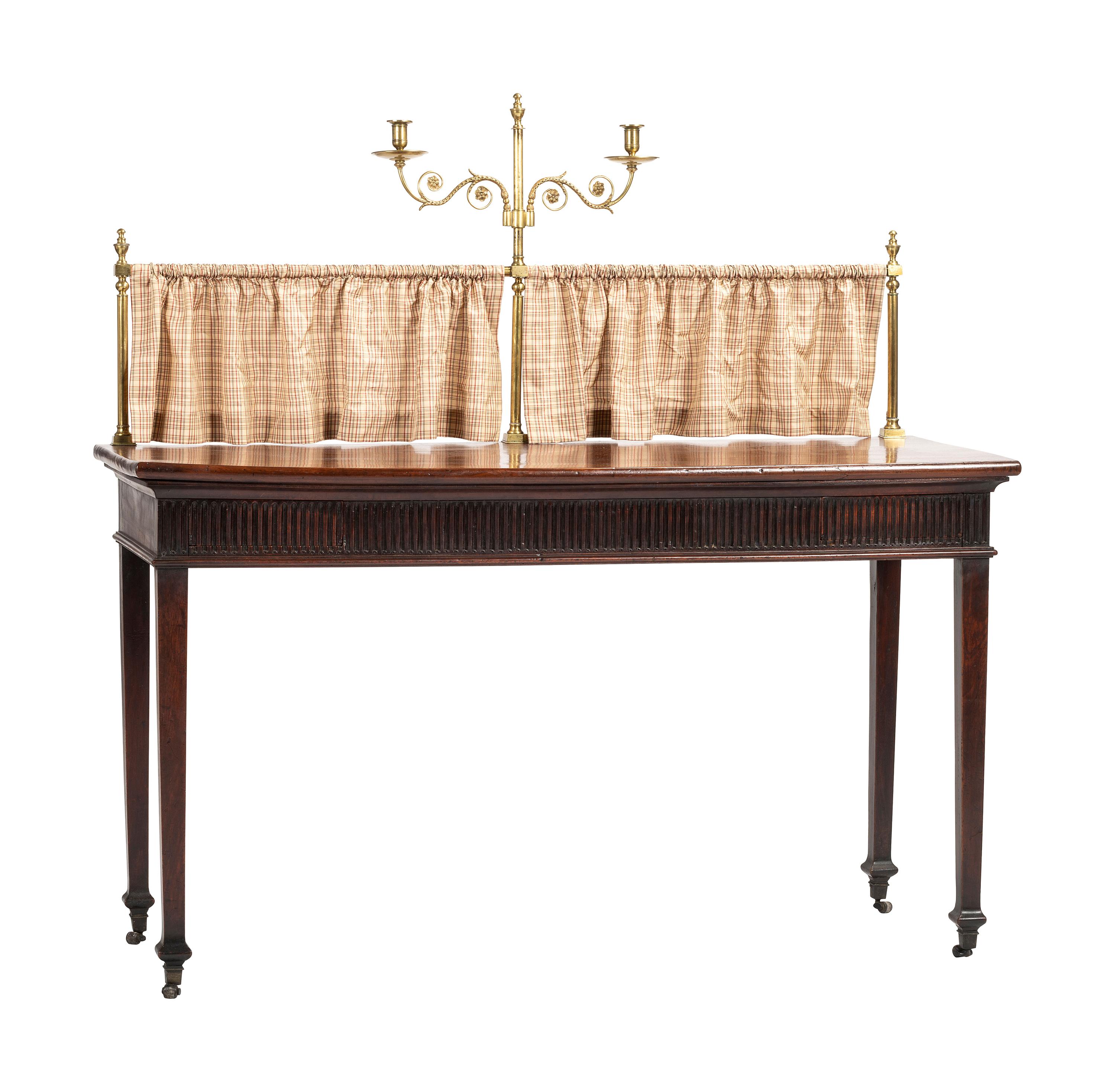 A Mahogany George III-Style Sideboard with Brass Gallery Rail