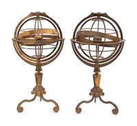 Two English Brass Armillary Spheres