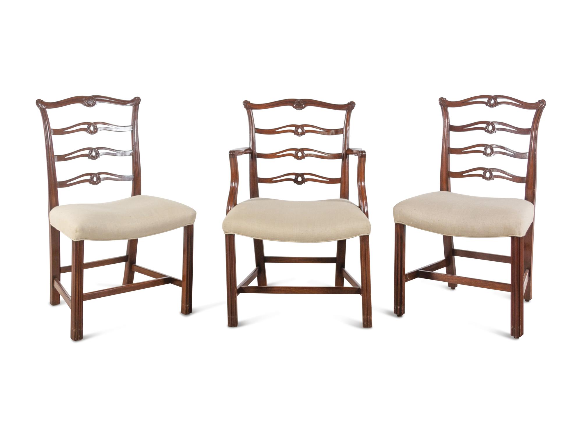 A Set of Twelve George III Style Mahogany Dining Chairs