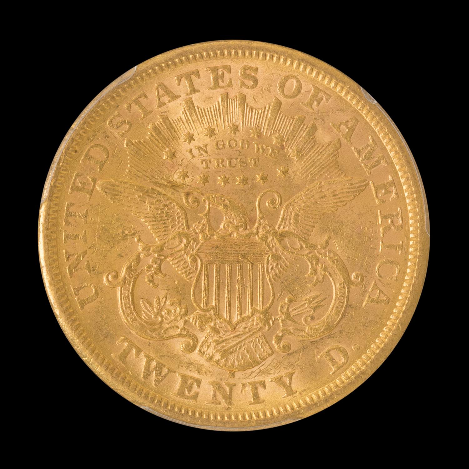 A United States 1869-S Liberty Head $20 Gold Coin