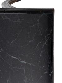 A Black-Painted and Parcel-Gilt Marble-Top Pier Table