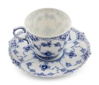 A Royal Copenhagen Blue Fluted Porcelain Tea Service