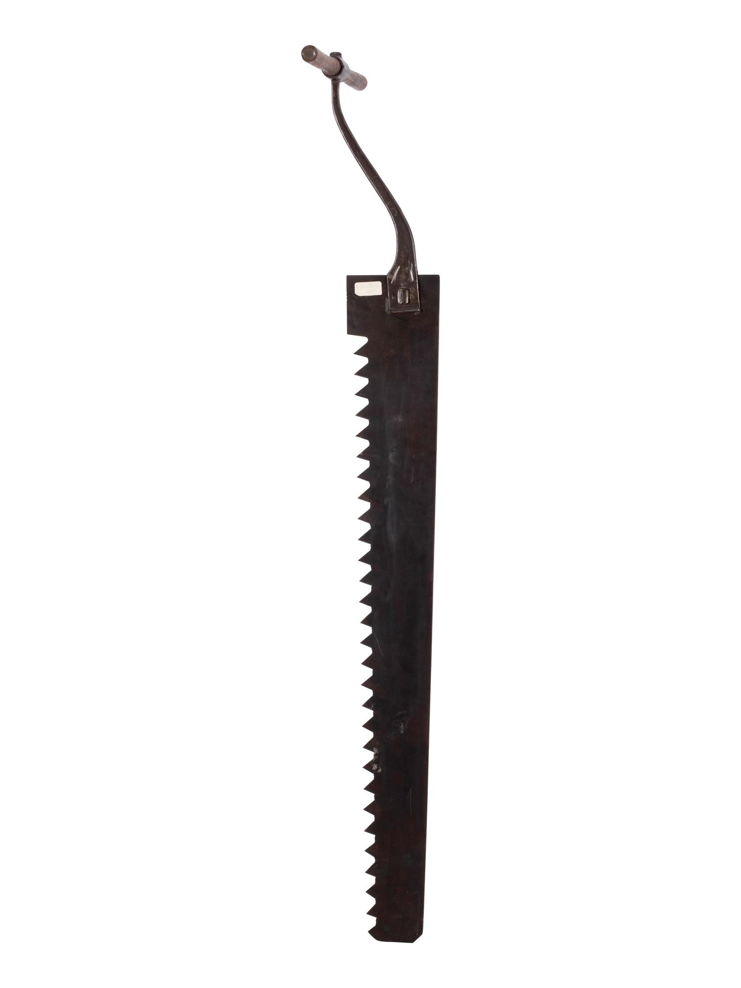 Four Wrought and Cut Iron and Wood Farm Saws