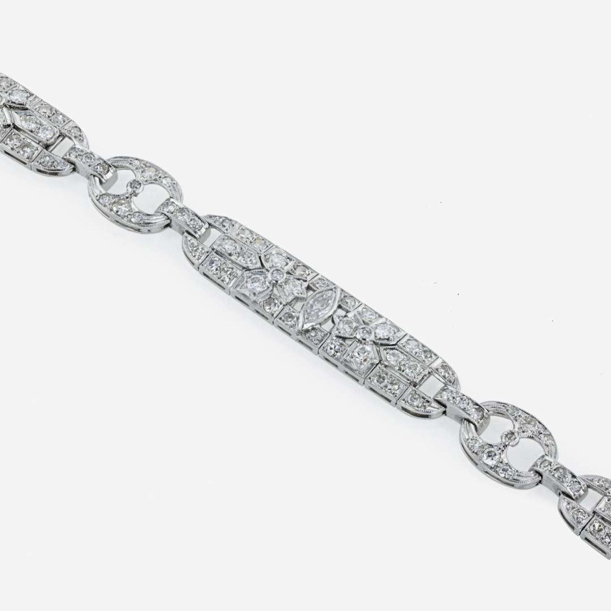 An Art Deco platinum and diamond bracelet