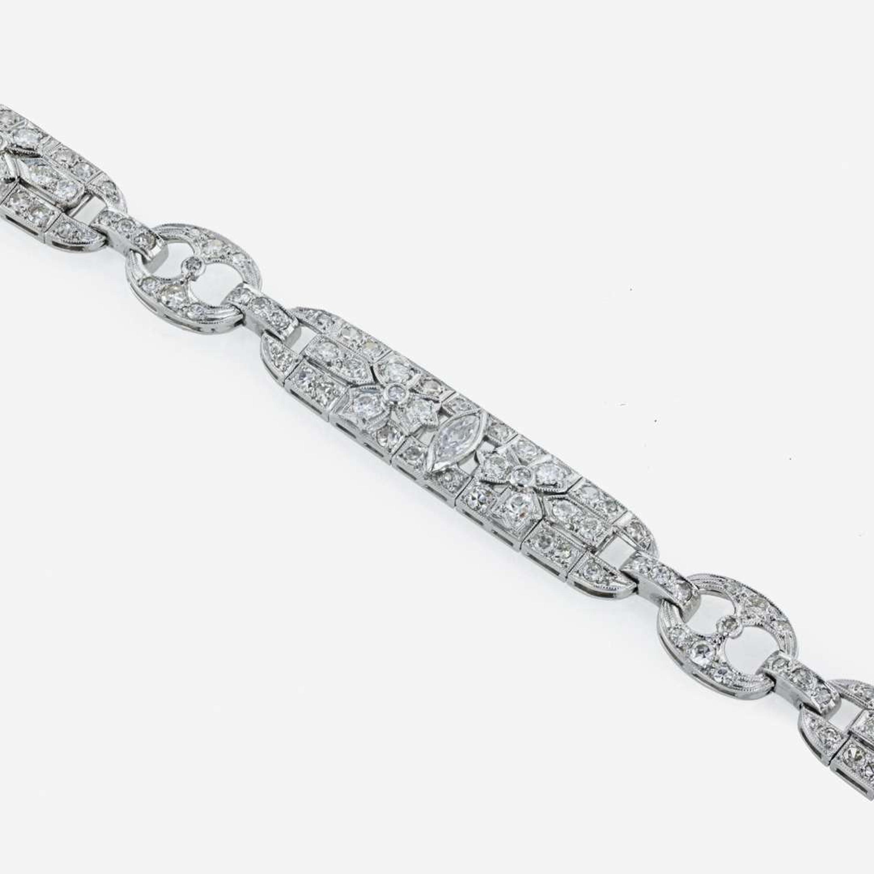 An Art Deco platinum and diamond bracelet