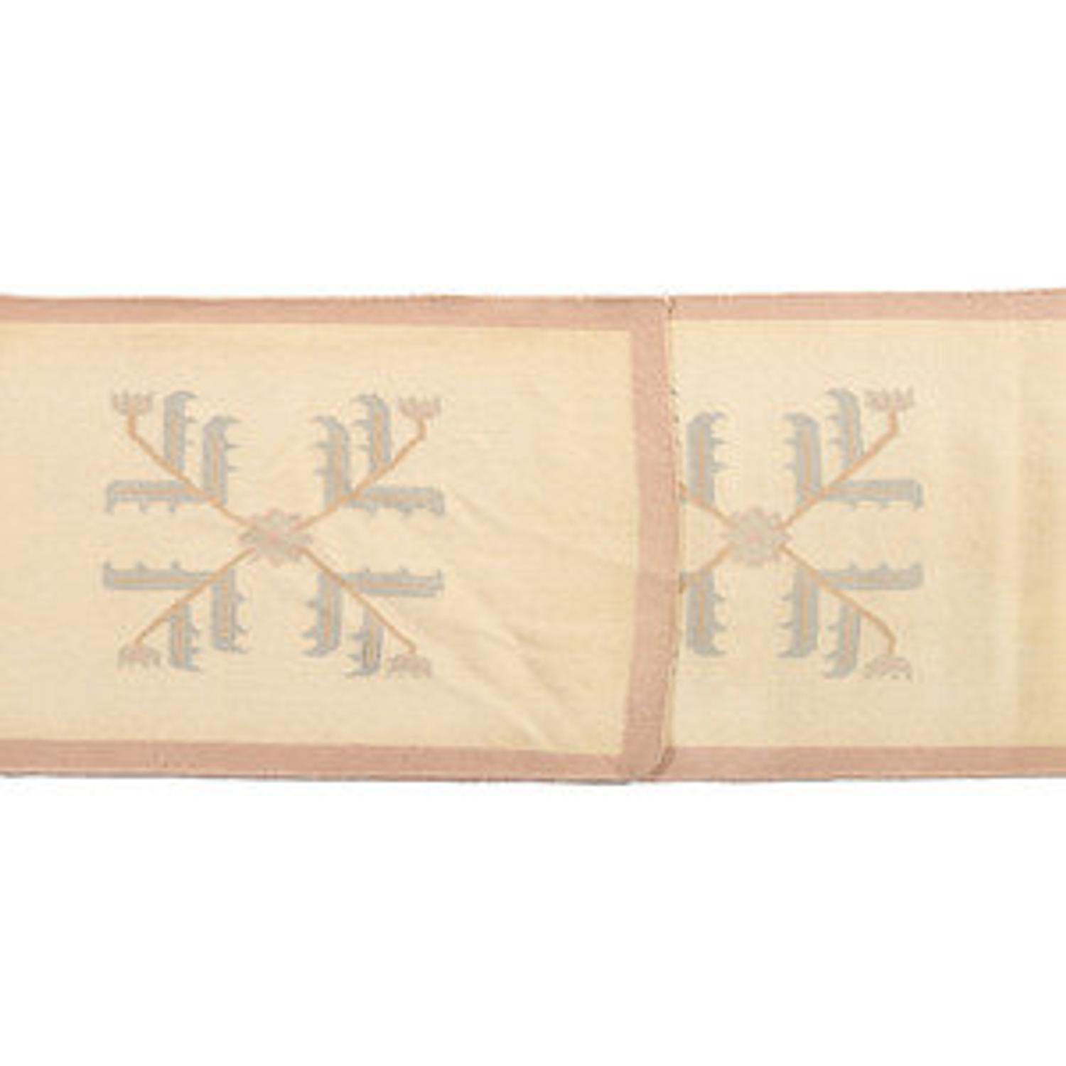 An American Woven Rug and Runner