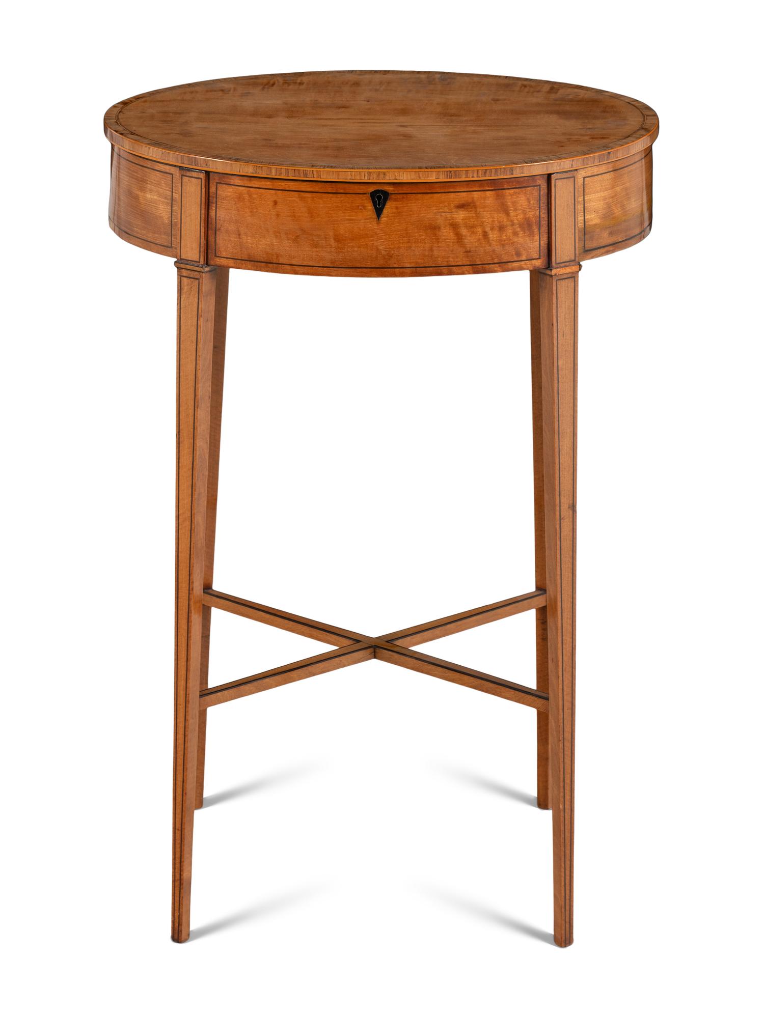 A George III Satinwood Work Table