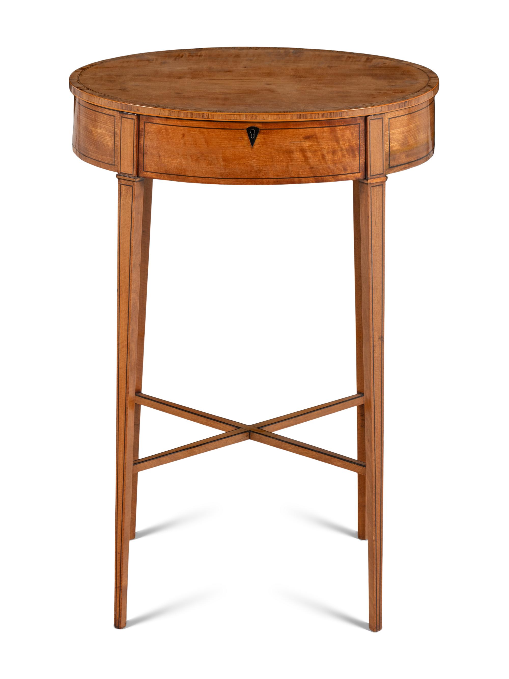 A George III Satinwood Work Table