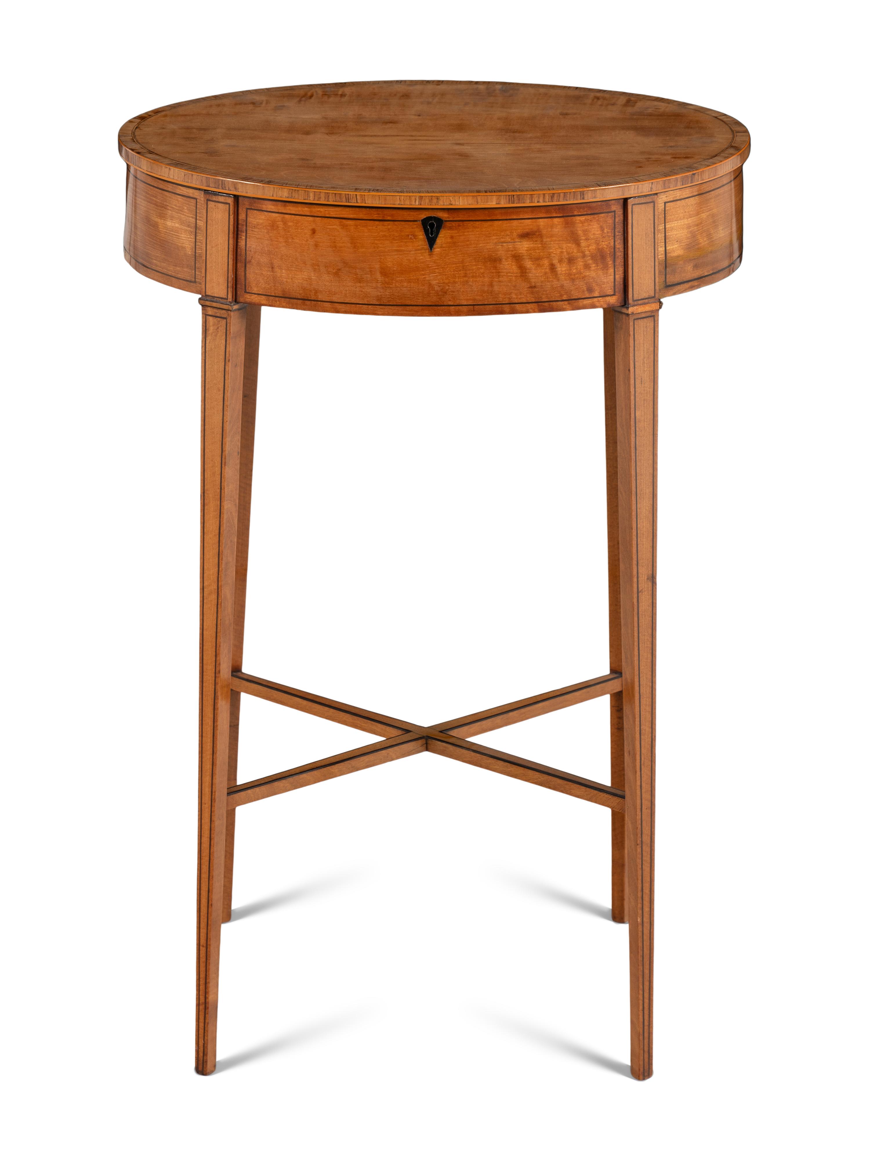 A George III Satinwood Work Table