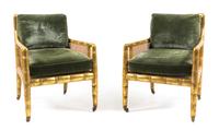 A Pair of Victorian Giltwood Armchairs Height 34 3/4 inches. — LATE 19TH CENTURY