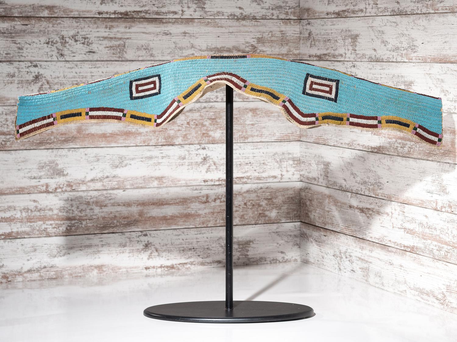 Cheyenne Beaded Buffalo Hide Dress Yoke