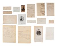[RELIGION] -- [AUTOGRAPHS]. Large group of autographs from religious and thought leaders.