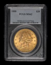 A United States 1888 Liberty Head $20 Gold Coin