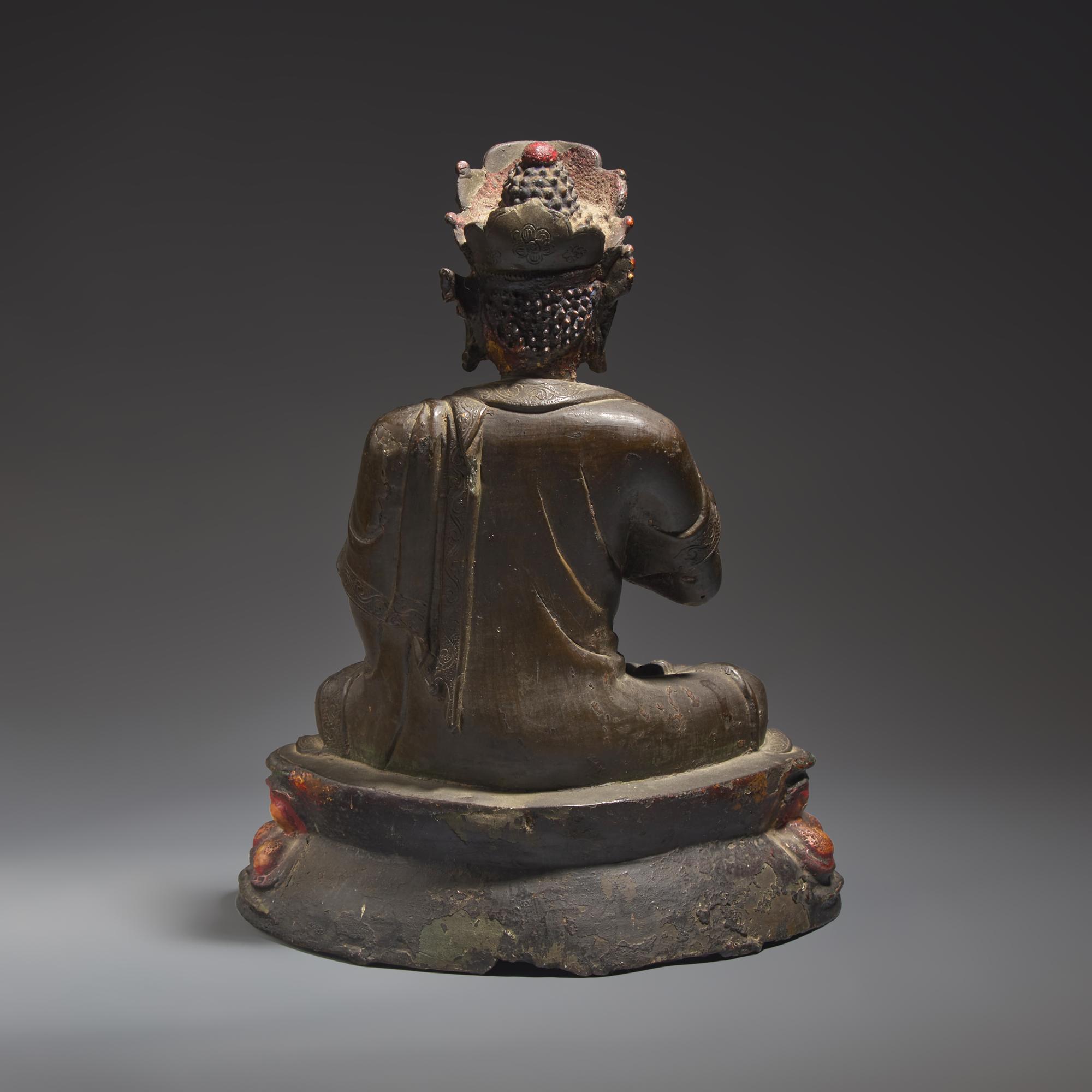 A Chinese Bronze Figure of a Seated Buddha, Ming Dynasty — 明 銅坐佛