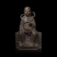 A Chinese Parcel Gilt Bronze Figure of Zhenwu, Ming Dynasty — 明 銅鎏金真武大帝