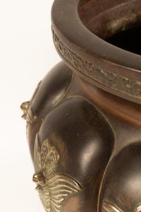 A Pair of Japanese Bronze Jardinieres — 19TH CENTURY