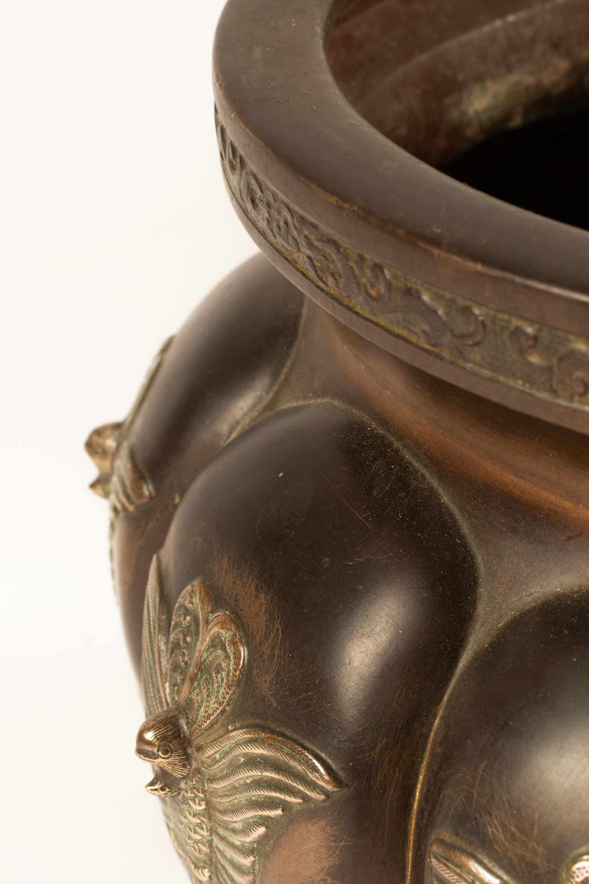 A Pair of Japanese Bronze Jardinieres — 19TH CENTURY