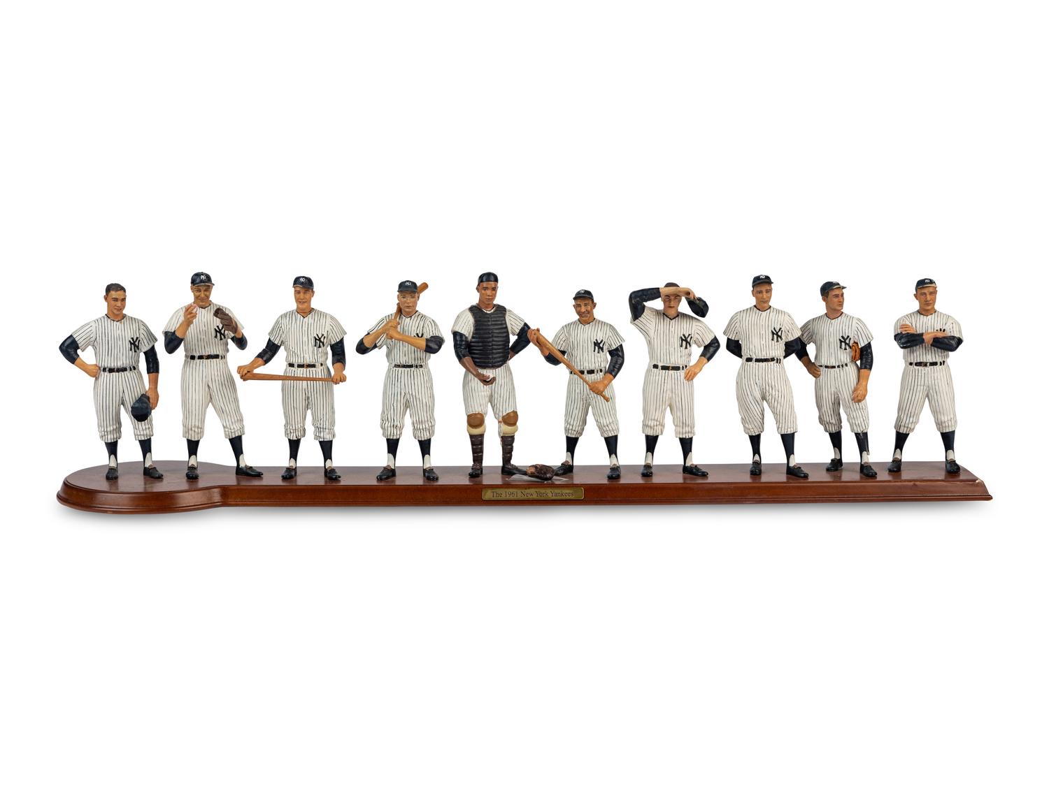 A 1961 New York Yankees Danbury Mint Figure Display