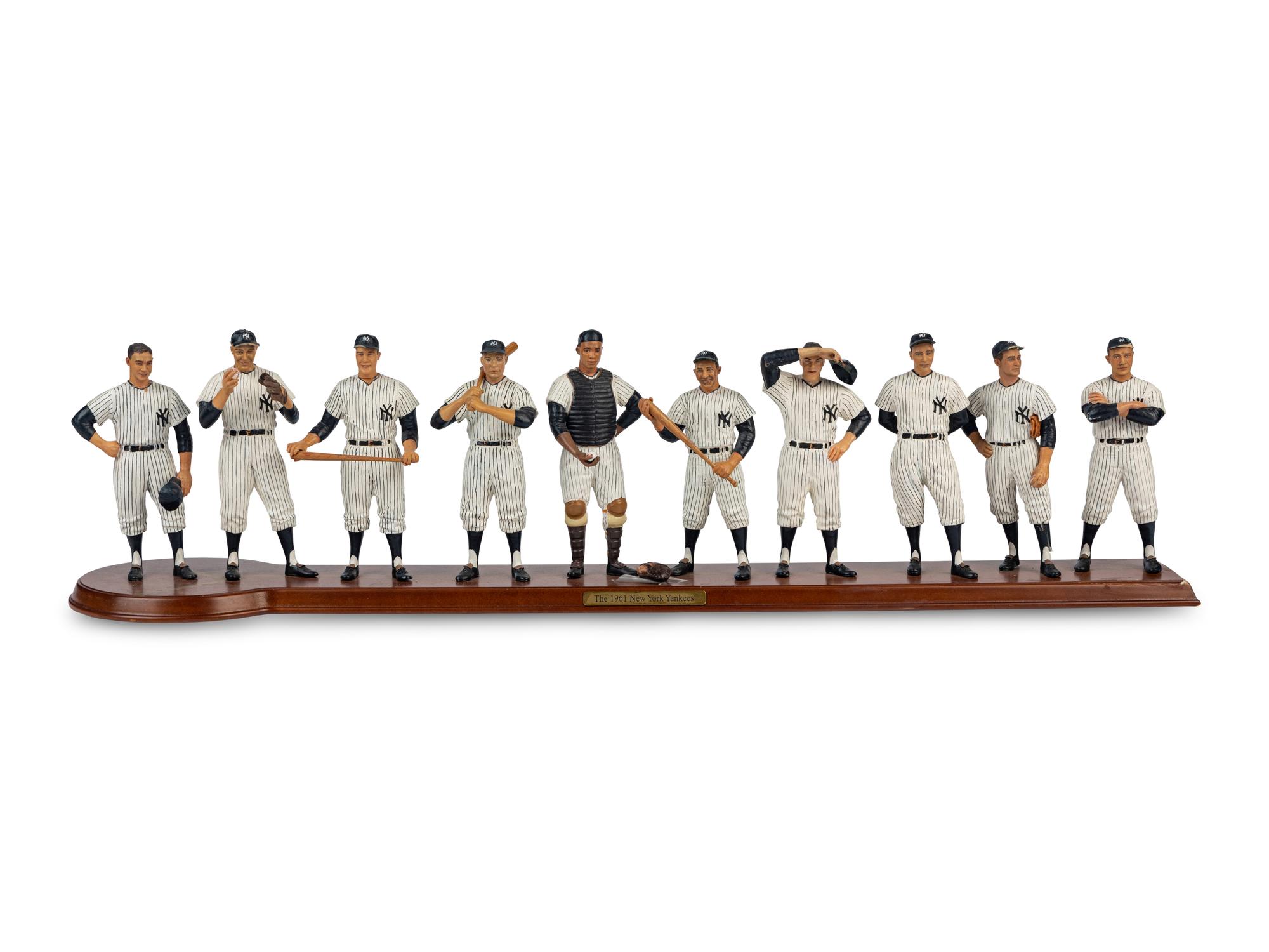A 1961 New York Yankees Danbury Mint Figure Display