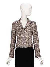 Chanel, Brown Checked Tweed Jacket