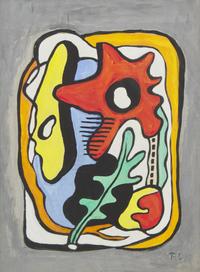 Composition Murale à la Feuille , 1950
