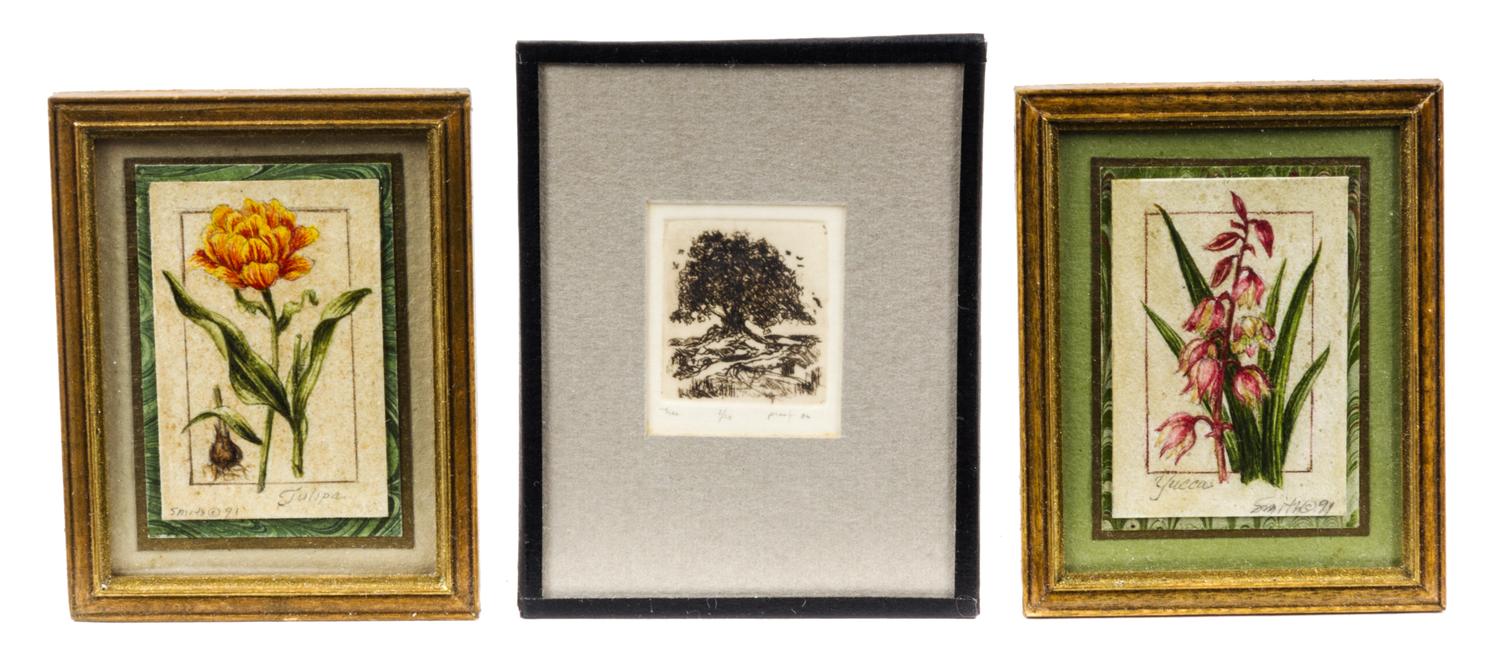 A Group of Three Printed Works Largest 1 3/8 x 1 inches.