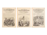 [CIVIL WAR]. Frank Leslie's Illustrated Newspaper . Bound vols. in English and German, ca 1858-1862.