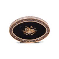 A Swiss Gold, Enamel and Split-Pearl Mounted Snuff Box